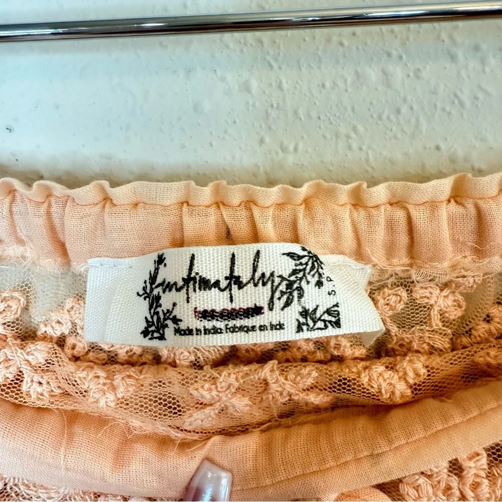 Free People Intimately Embroidery Peach Maxi Skirt Size Small NWT - Picture 5 of 9
